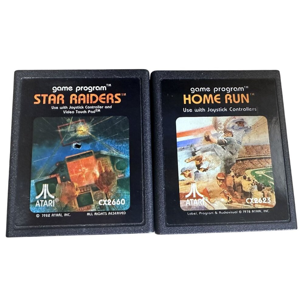 Vintage Atari 2600 Games 2 Games Home Run & Star Raiders